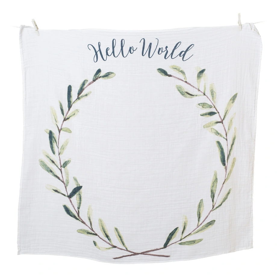 Lulujo Baby’s First Year™ Blanket & Cards Set (Hello World)