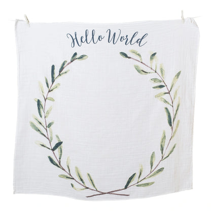 Lulujo Baby’s First Year™ Blanket & Cards Set (Hello World)