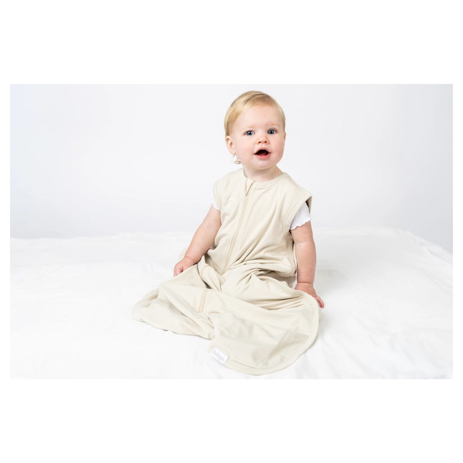 Lulujo Bamboo Sleeping Bag TOG 1.0 Size S 0–6 Months (Beige)