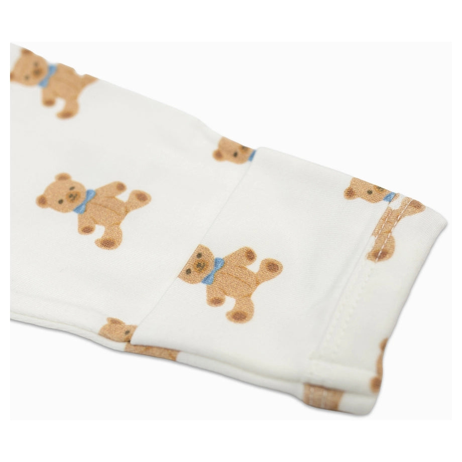 Lulujo Bamboo Footed Sleepsuit Size (Vintage Bear)