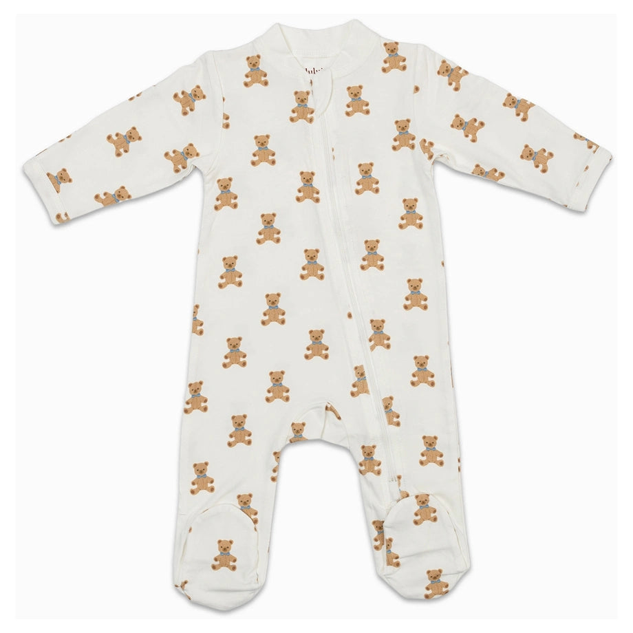Lulujo Bamboo Footed Sleepsuit Size (Vintage Bear)