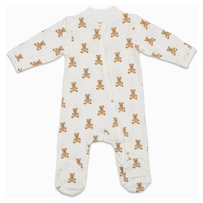 Lulujo Bamboo Footed Sleepsuit Size (Vintage Bear)