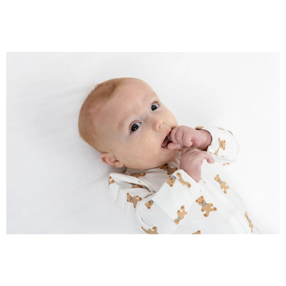 Lulujo Bamboo Footed Sleepsuit Size (Vintage Bear)
