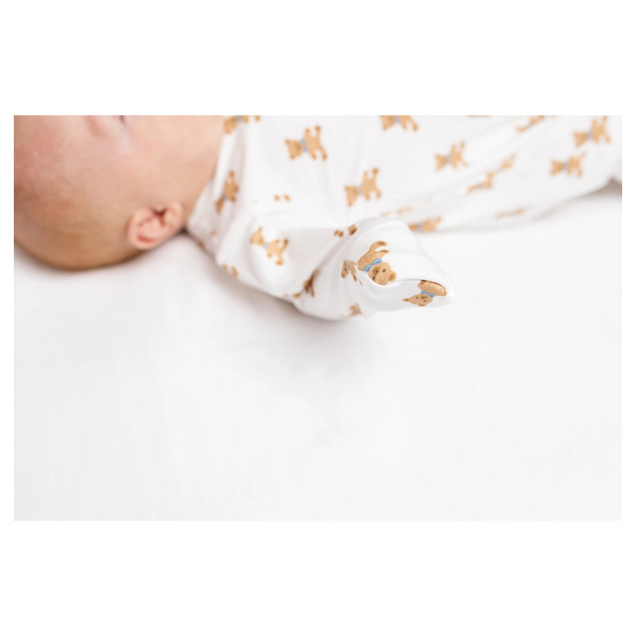 Lulujo Bamboo Footed Sleepsuit Size (Vintage Bear)