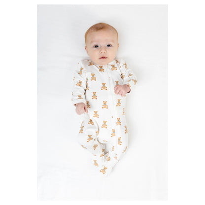 Lulujo Bamboo Footed Sleepsuit Size (Vintage Bear)