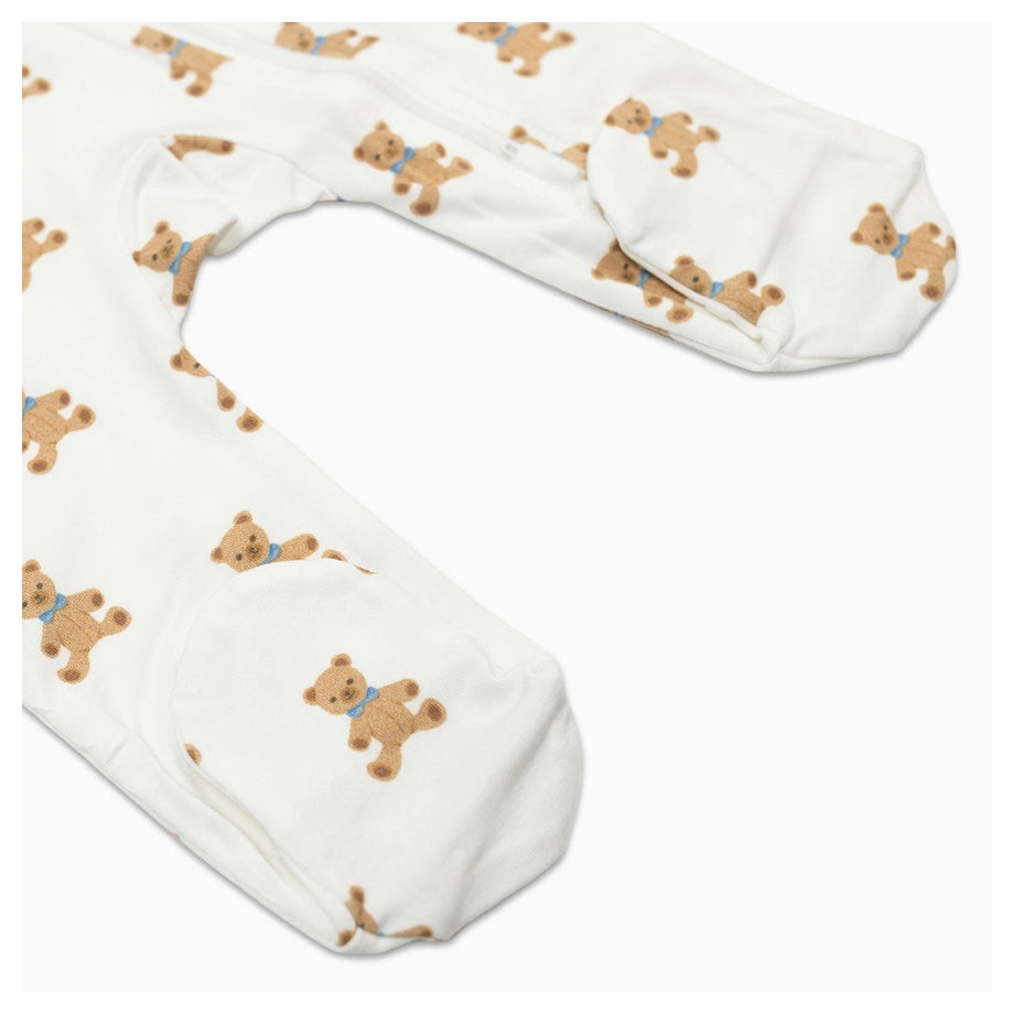 Lulujo Bamboo Footed Sleepsuit Size (Vintage Bear)