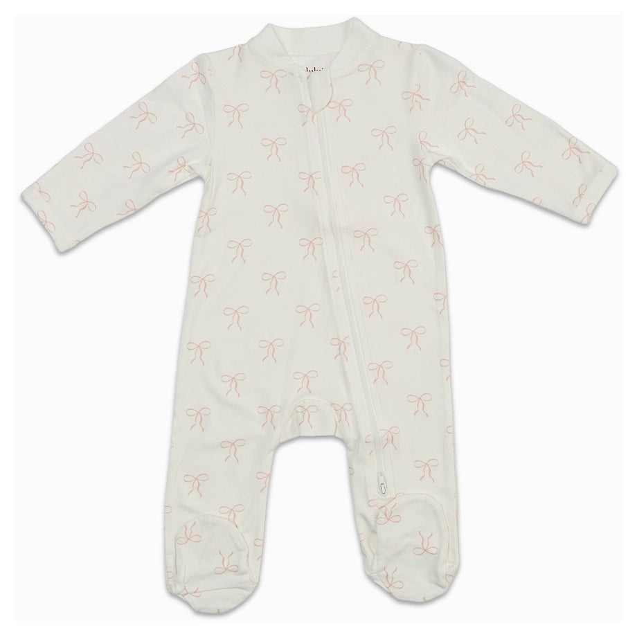 Lulujo Bamboo Footed Sleepsuit Size (Bows)