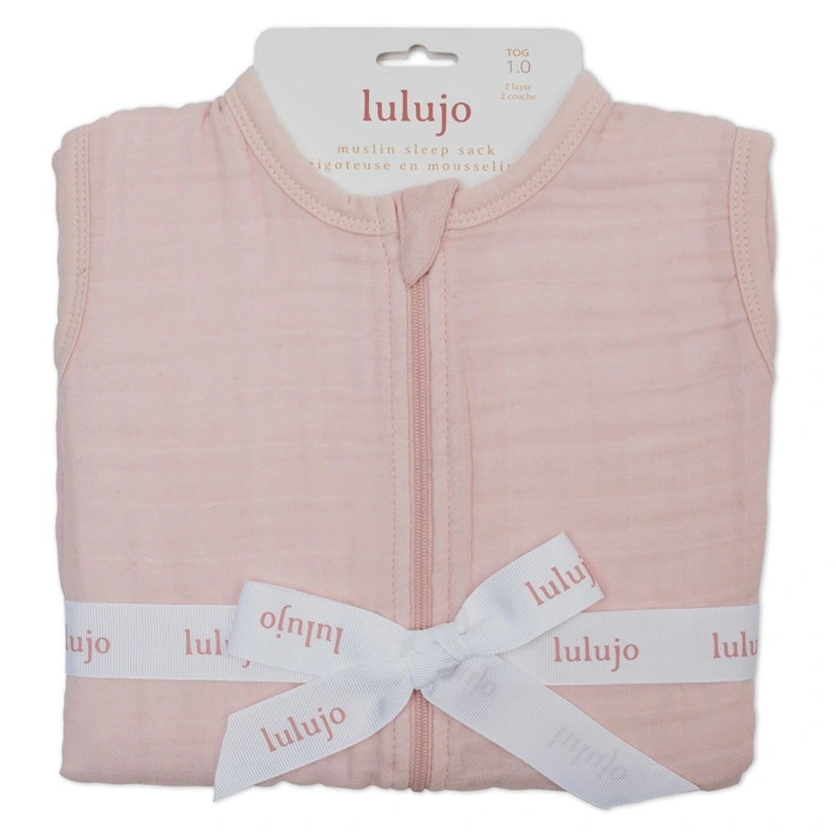 Lulujo 100% Cotton Muslin Sleep Sack Size S 0–6 Months (Ballet Slipper)