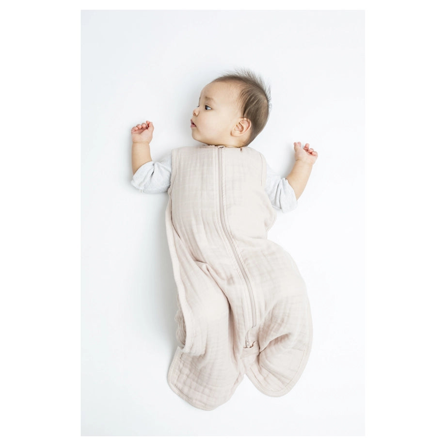 Lulujo 100% Cotton Muslin Sleep Sack Size S 0–6 Months (Sand)