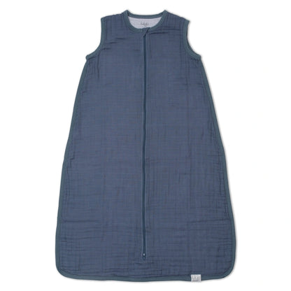 Lulujo 100% Cotton Muslin Sleep Sack Size S 0–6 Months (Navy Night)