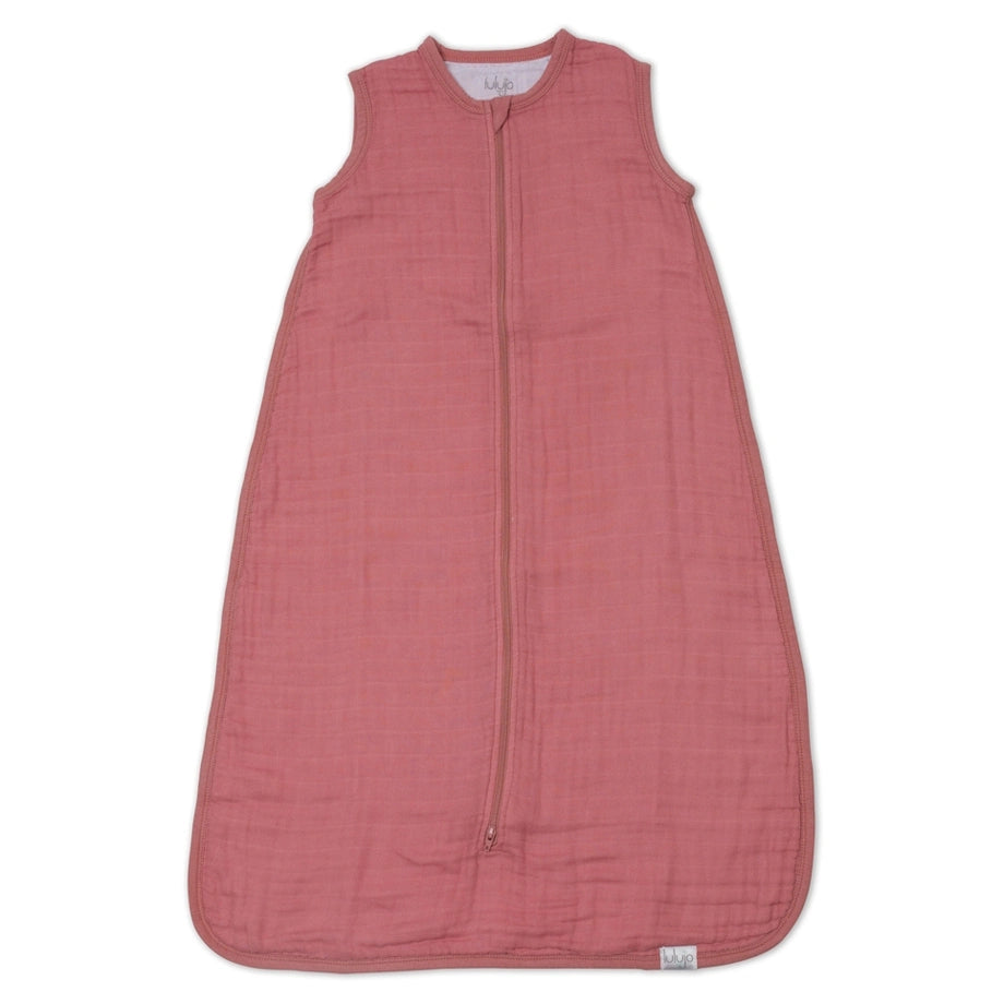 Lulujo 100% Cotton Muslin Sleep Sack Size S 0–6 Months (Rose)