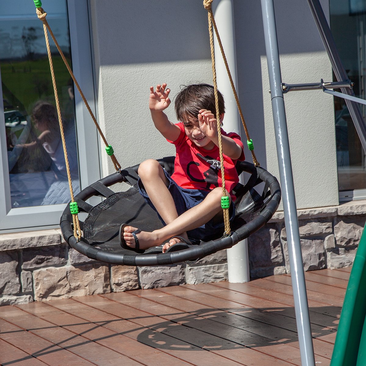Dynamic Sports Fennic Fox Nest Metal Swing Set