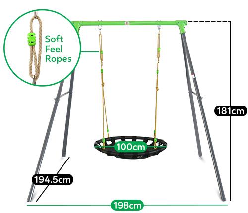 Dynamic Sports Fennic Fox Nest Metal Swing Set