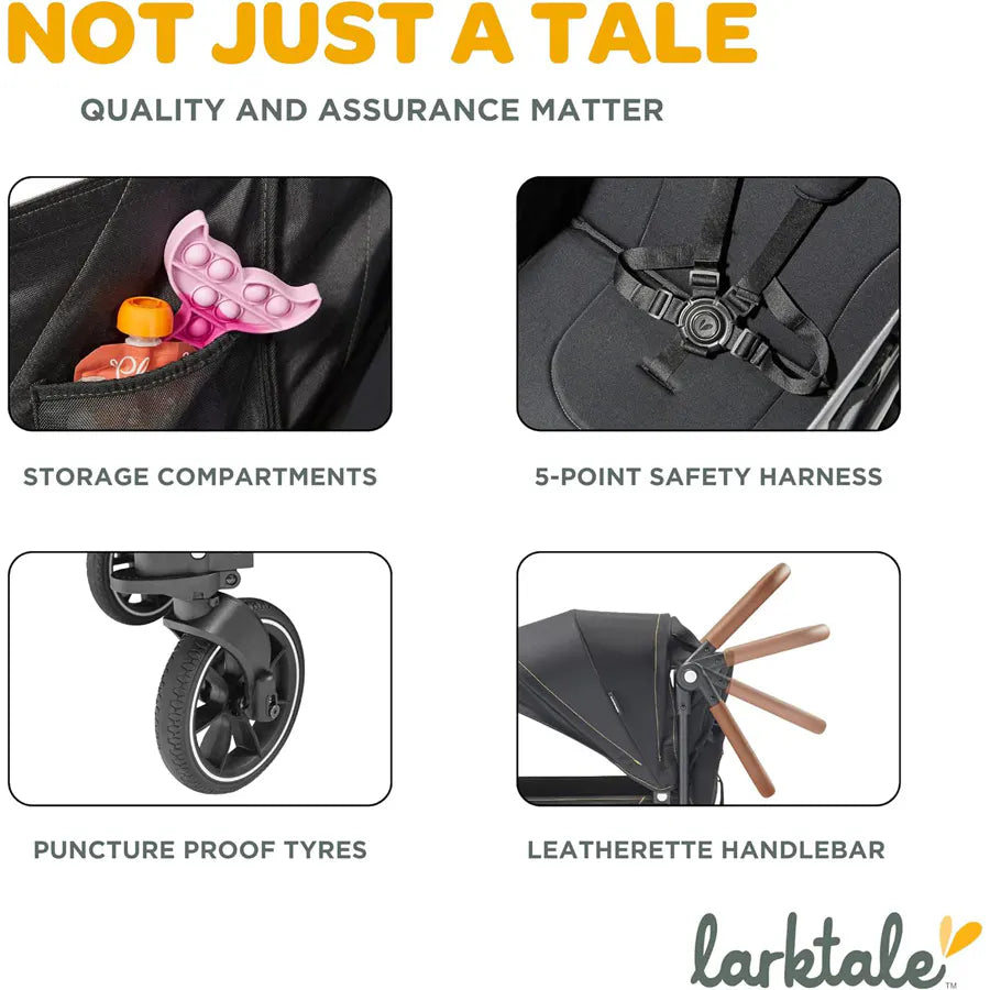 Larktale Caravan Stroller Wagon (Byron Black)