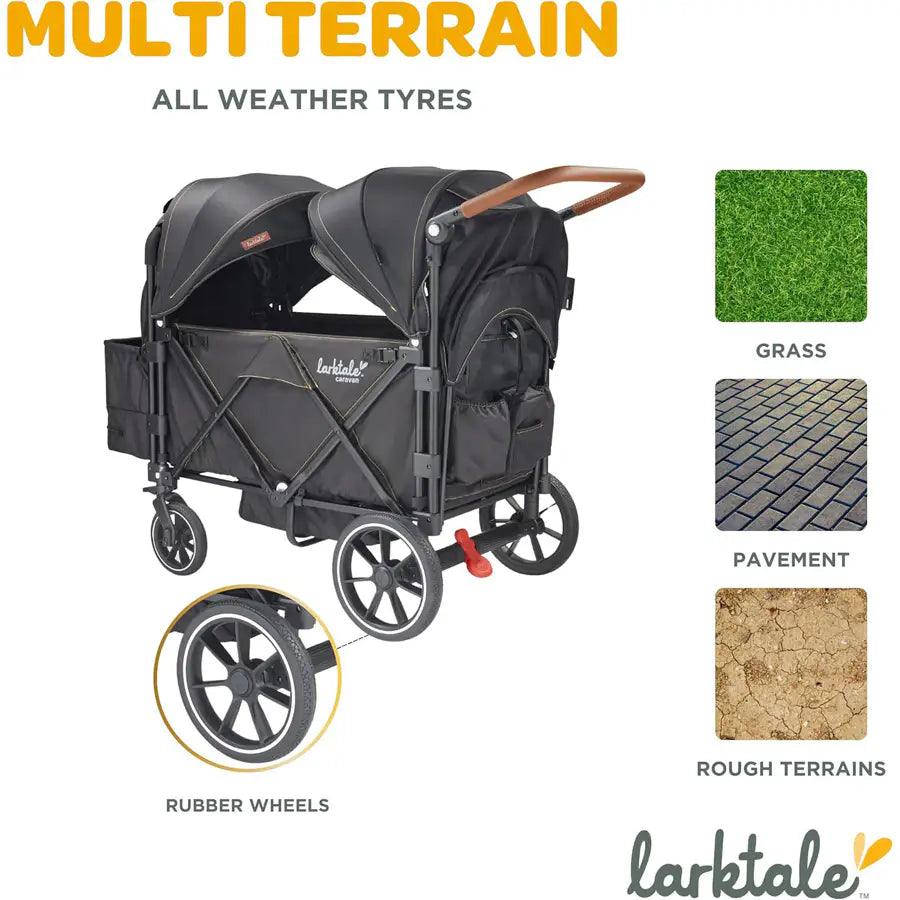 Larktale Caravan Stroller Wagon (Byron Black)