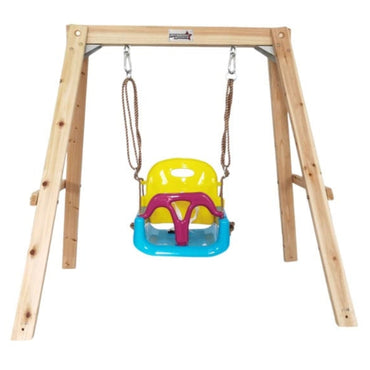 Dynamic Sports Growing Giraffe Adjustable Wooden Swing Set