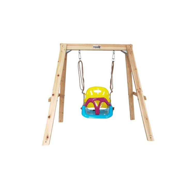 Dynamic Sports Growing Giraffe Adjustable Wooden Swing Set