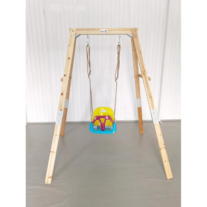 Dynamic Sports Growing Giraffe Adjustable Wooden Swing Set