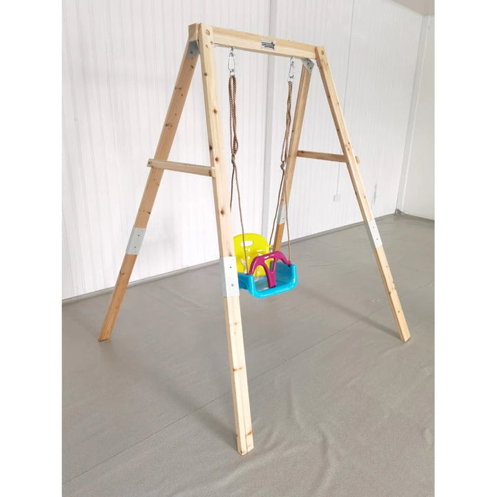 Dynamic Sports Growing Giraffe Adjustable Wooden Swing Set