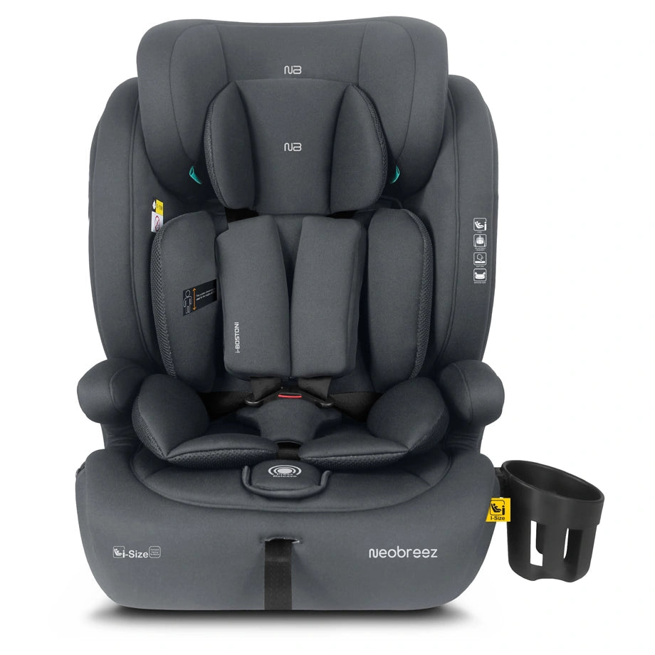 Neobreez BOSTONI 3-in-1 Toddler Car Seat i-Size 9m-12Y (Grey)