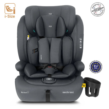 Neobreez BOSTONI 3-in-1 Toddler Car Seat i-Size 9m-12Y (Grey)