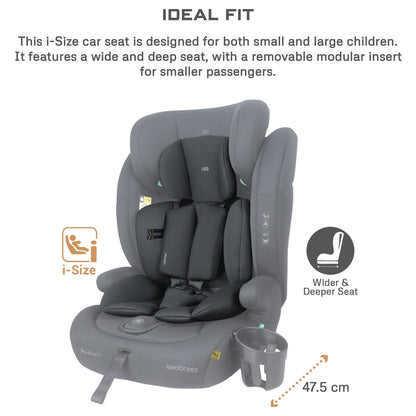 Neobreez BOSTONI 3-in-1 Toddler Car Seat i-Size 9m-12Y (Grey)