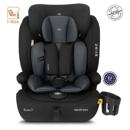 Neobreez BOSTONI 3-in-1 Toddler Car Seat i-Size 9m-12Y (Black/Gray)