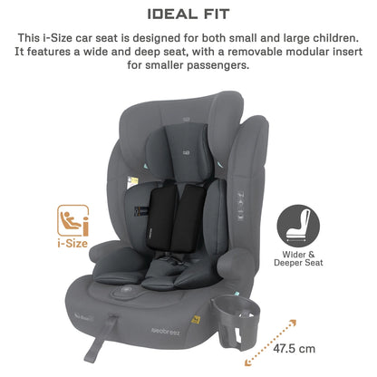 Neobreez BOSTONI 3-in-1 Toddler Car Seat i-Size 9m-12Y (Black/Gray)