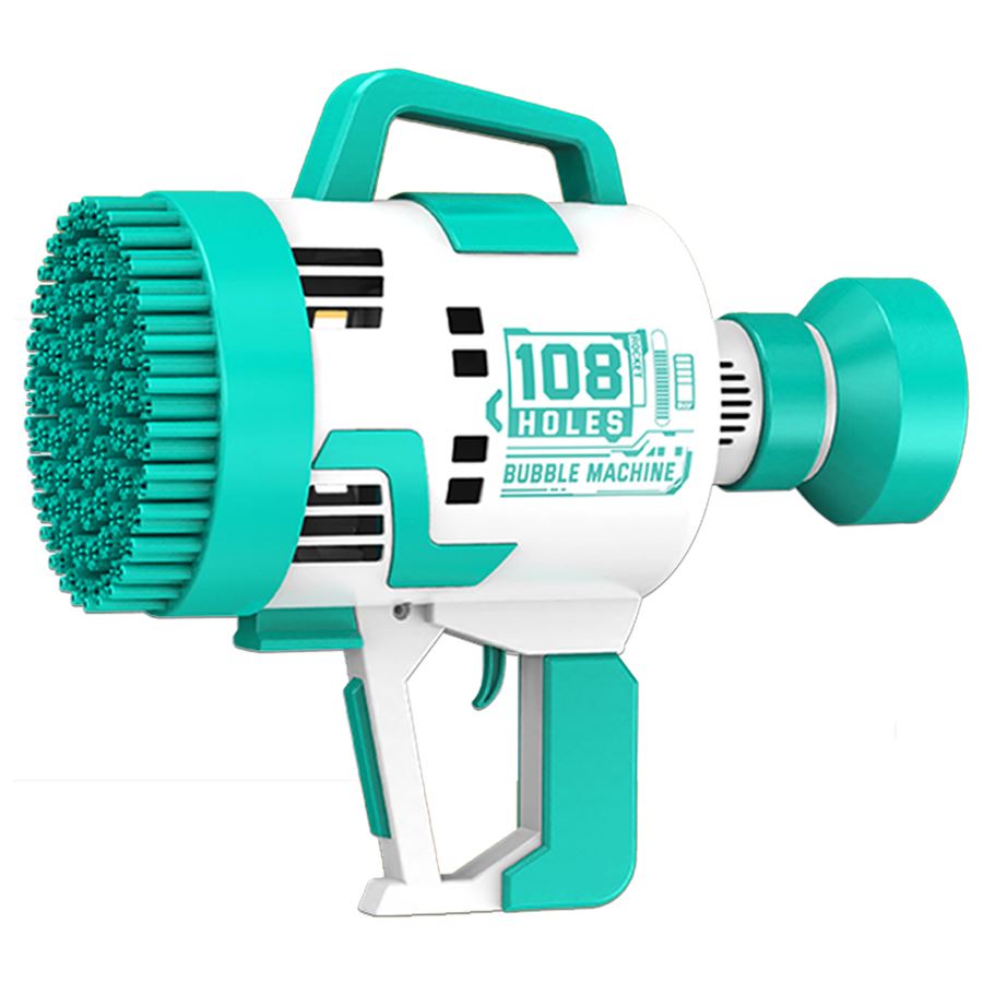Little Story 108 Holes Bubble Machine Gun w/ Light (Cyan)