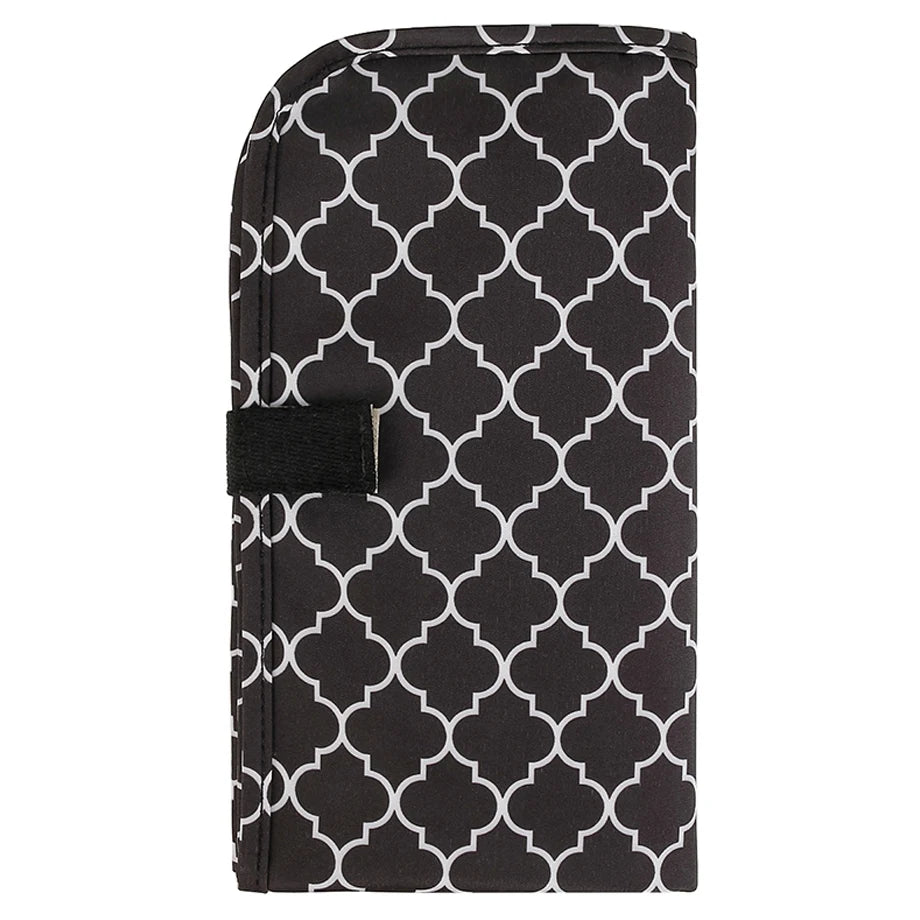 Little Story set of 3 Diaper Backpack with Changing Mat and Bottle Bag (Signature Black)