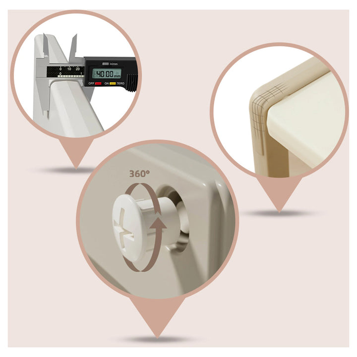 Little Story Kids Study Table with Chair (Beige)