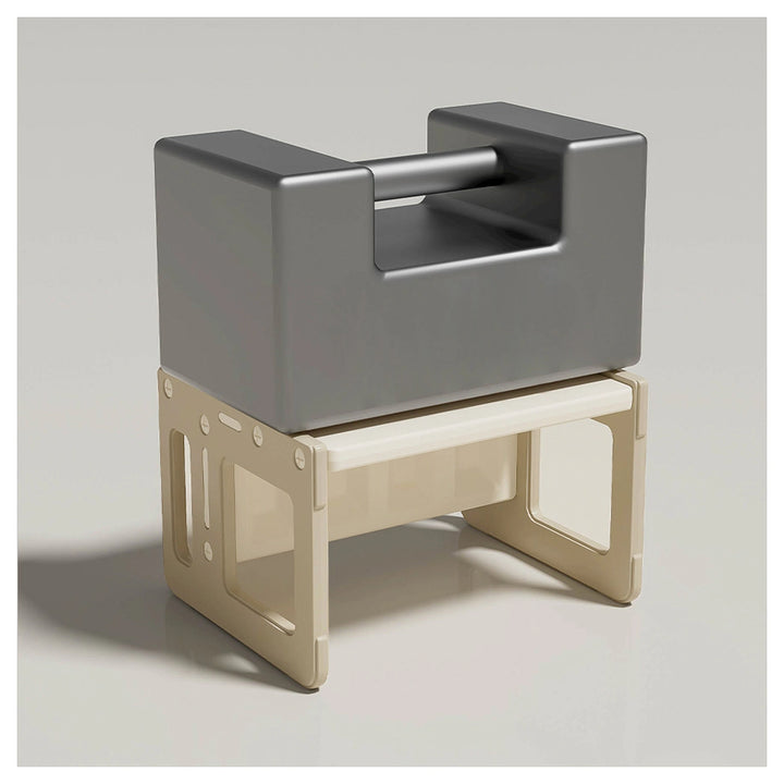 Little Story Kids Study Table with Chair (Beige)