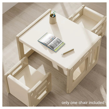 Little Story Kids Study Table with Chair (Beige)