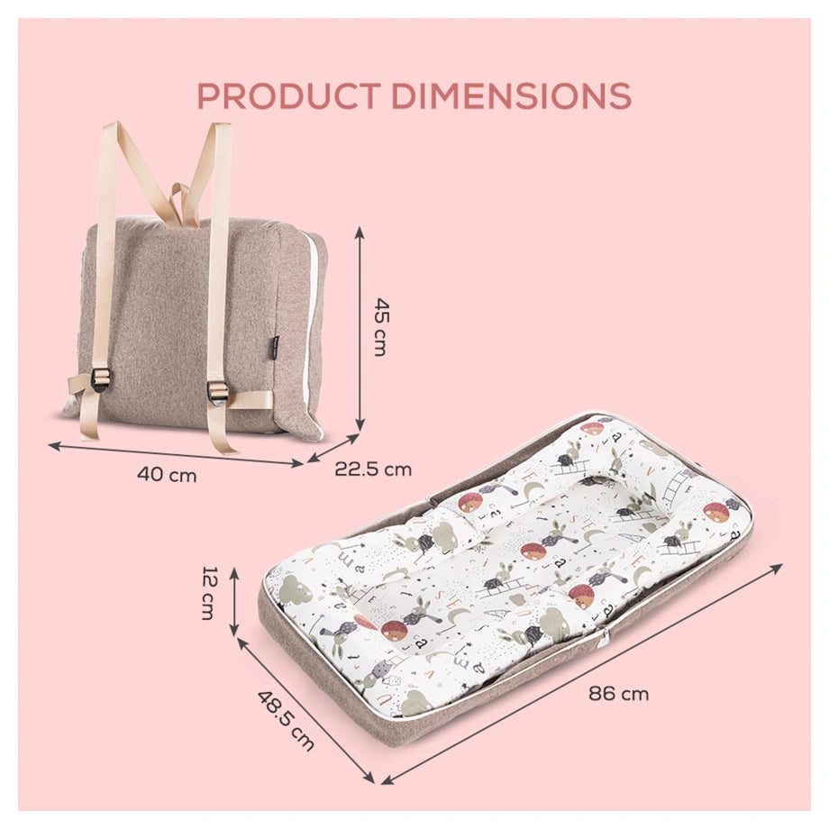 Little Story Portable Baby Nest & Lounger Sleeping Pod (Brown)
