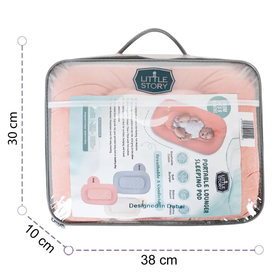 Little Story Portable Lounger Sleeping Pod (Pink)