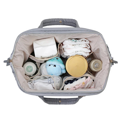Little Story Elva Diaper Bag with Stroller Straps (Grey)