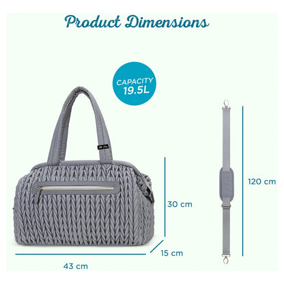 Little Story Elva Diaper Bag with Stroller Straps (Grey)