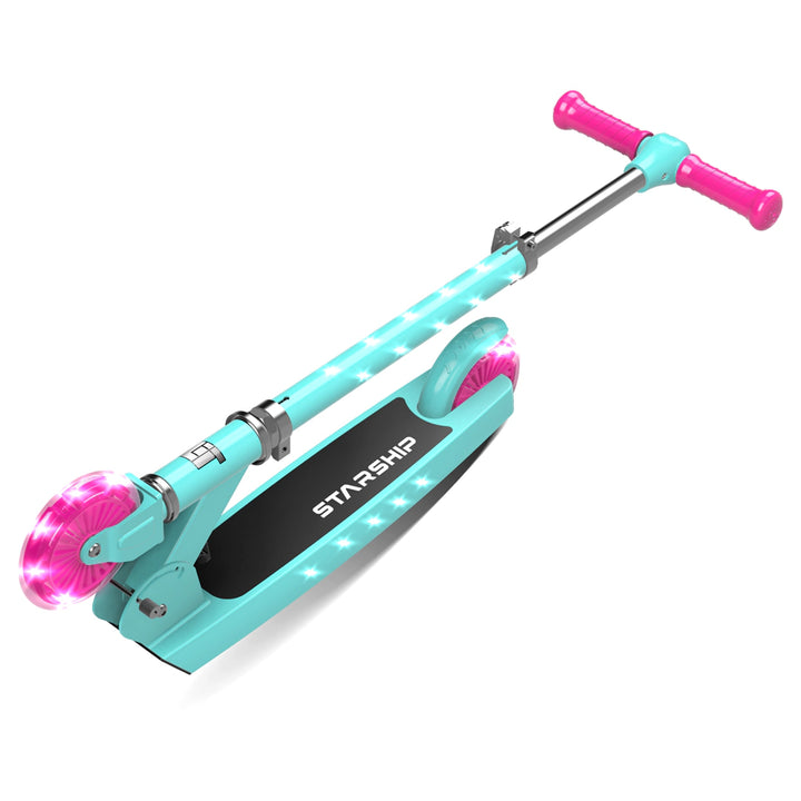 Spartan Lit Starship 2-Wheel Scooter (Bright Turquoise)