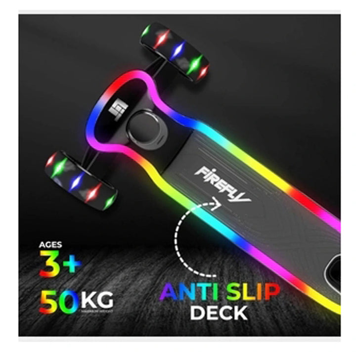 Spartan Lit Firefly 3-Wheel Scooter (Purple With Lava Led Perimeter Deck)