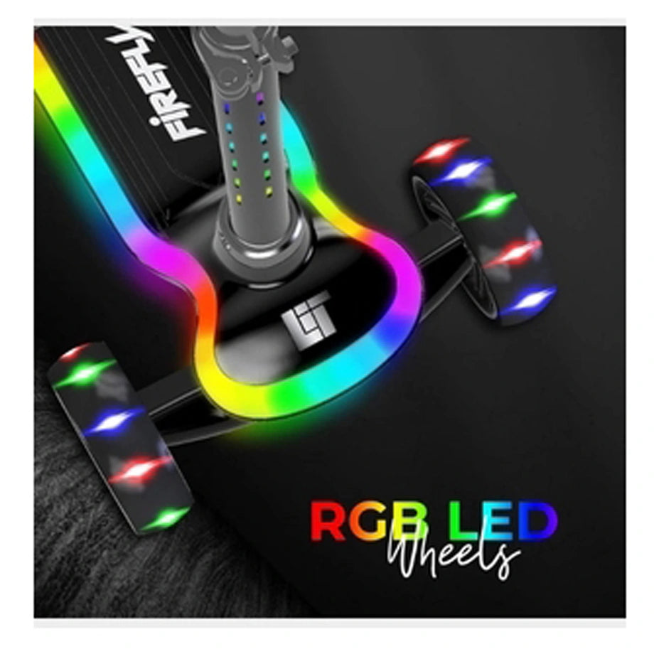 Spartan Lit Firefly 3-Wheel Scooter (Purple With Lava Led Perimeter Deck)