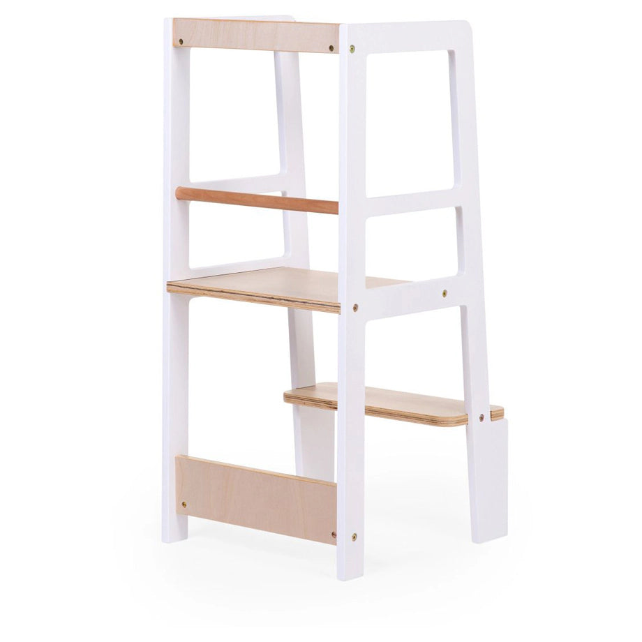 Childhome Learning Tower (White Natural)