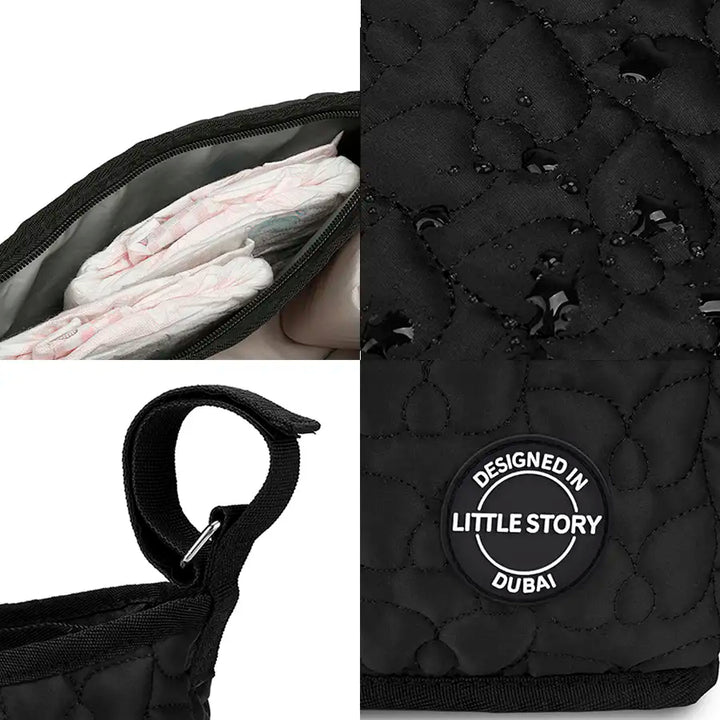 Little Story Premium Stroller Bag Quilted (Black)