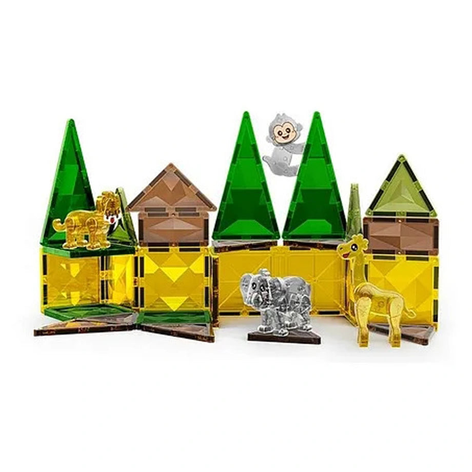 Magnetic Fields Jungle 3D Diamond Magnetic Tiles Set (30 Pieces)