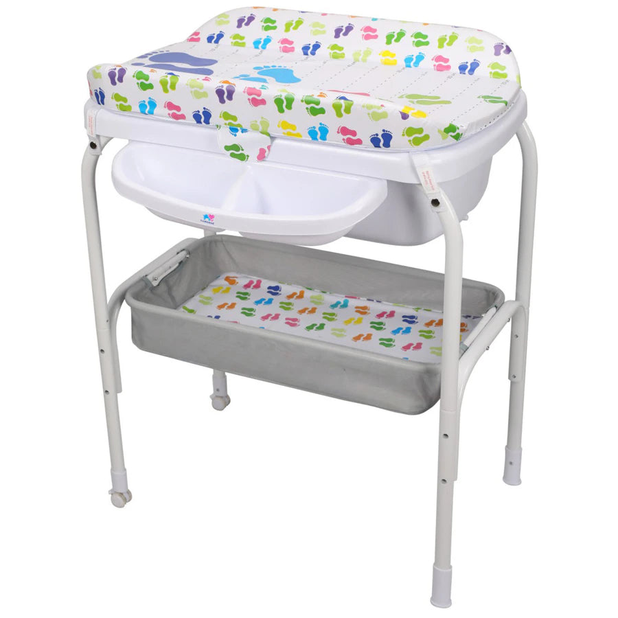 حمام TheKiddoz وطاولة تغيير الحفاضات بتصميم أقدام صغيرة حمام TheKiddoz وطاولة تغيير الحفاضات بتصميم أقدام صغيرة