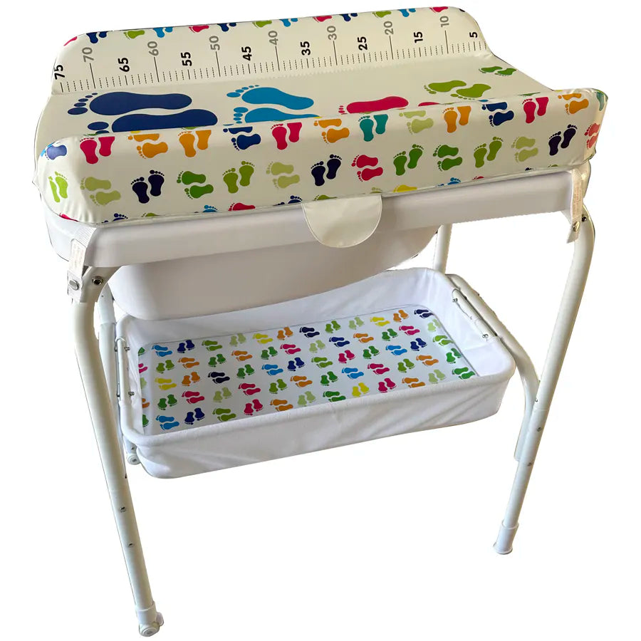 حمام TheKiddoz وطاولة تغيير الحفاضات بتصميم أقدام صغيرة حمام TheKiddoz وطاولة تغيير الحفاضات بتصميم أقدام صغيرة
