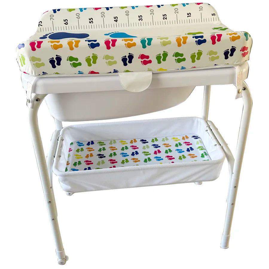 حمام TheKiddoz وطاولة تغيير الحفاضات بتصميم أقدام صغيرة حمام TheKiddoz وطاولة تغيير الحفاضات بتصميم أقدام صغيرة