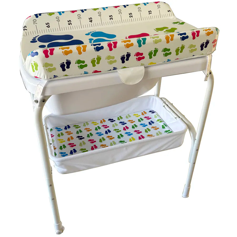 حمام TheKiddoz وطاولة تغيير الحفاضات بتصميم أقدام صغيرة حمام TheKiddoz وطاولة تغيير الحفاضات بتصميم أقدام صغيرة