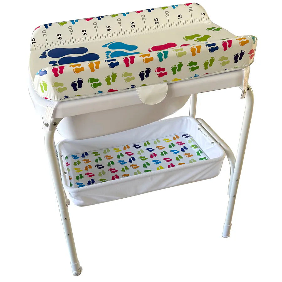 حمام TheKiddoz وطاولة تغيير الحفاضات بتصميم أقدام صغيرة حمام TheKiddoz وطاولة تغيير الحفاضات بتصميم أقدام صغيرة