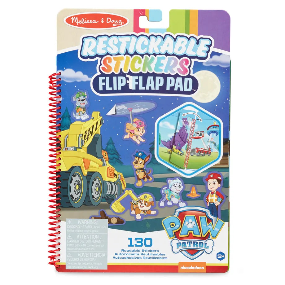 Melissa and Doug Paw Patrol Restickable Stickers Flip-Flap Pad (Ultimate Rescue)