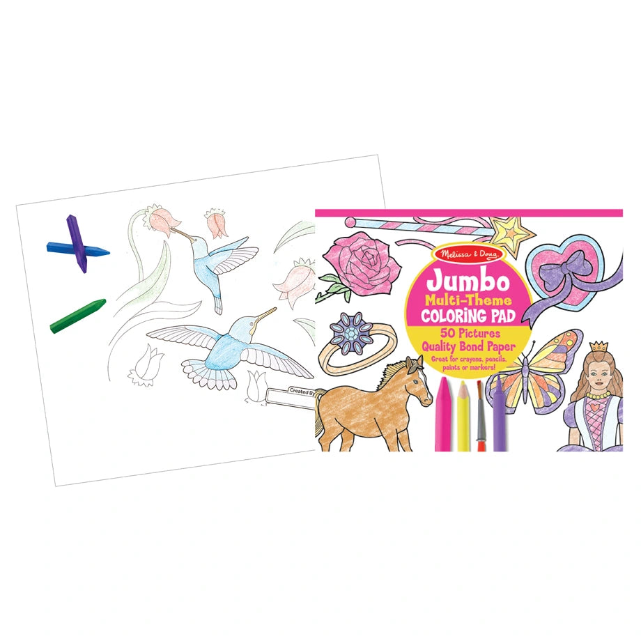 Melissa and Doug Jumbo Coloring Pad 11" x 14" (Pink)